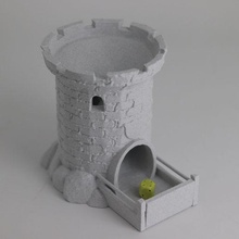 medival dice tower game castle tabletop 3d print model - Mito3D