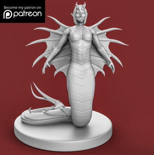 méduse monstre créature serpent femelle effrayant méchant créatures méchantes 3d print model - Mito3D