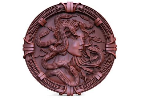 medusa cnc art snake mythology creature fantasy monster artcam aspire carveco relief 3d print model - Mito3D