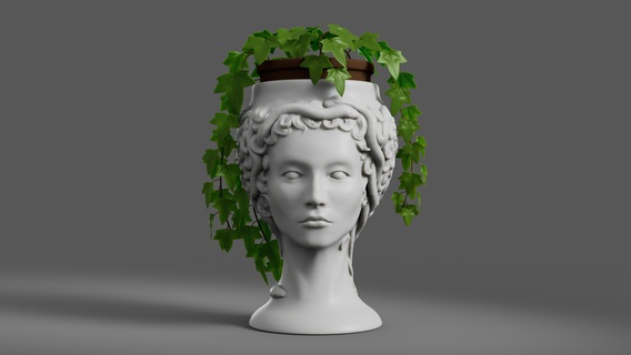 Meduse Gorgon Vase 3d drucken Modell Zuhause Haus 3d print model - Mito3D