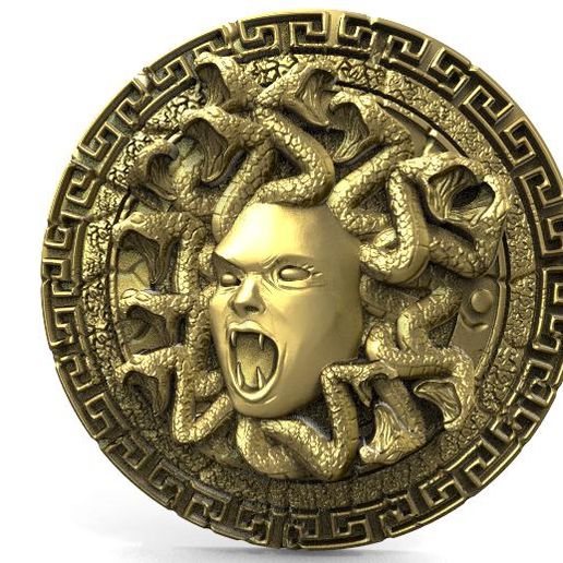 medusa pendente gioielleria Medusa gioiello greco mitologia mostro creatura fantasia 3D print model - Mito3D