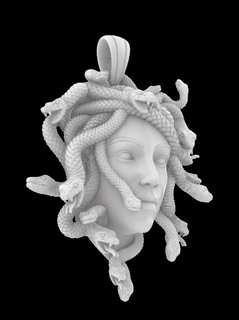 medusa kolye büyüleyici esrarengiz Yunan mitoloji Gorgon güç cazip efsanevi dünya 3d print model - Mito3D