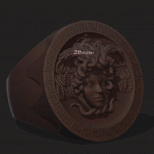 medusa versace logo ring 3d print model fashion other illustration art business classic antique jewelry silver gold 3d print model - Mito3D