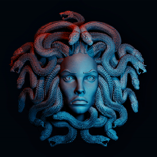 medusa parede decoração arte serpente mitologia fantasia grego nerd imprimível 3d print model - Mito3D