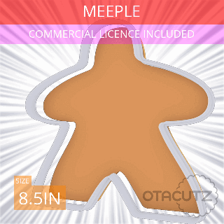 meeple cookie cutter 85in 216cm fondant ausstechform cortador de galletas biscoito tagliabiscotti commercial use set cookies basic shape classic board game pawn 3d print model - Mito3D