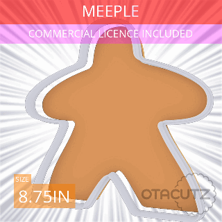 meeple kurabiye kesici 875in 222cm fondan kalıbı Cortador galletalar biscoito Kurabiye ticari kullanım Ayarlamak temel şekil klasik yazı tahtası oyun piyon 3d print model - Mito3D