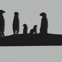meerkat collina terrestre facile Stampa ender decorazione Casa silhouette 3d print model - Mito3D