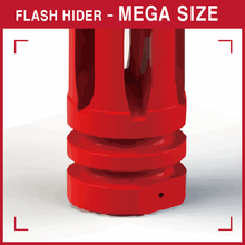mega size ar15 destello ocultador airsoft aeg supresor bozal juguete 3d print model - Mito3D