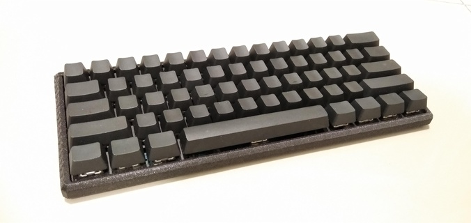 mega 60 gh60 modernized case soft mounted pcb bouncy custom mechanical keyboard 3d print model - Mito3D