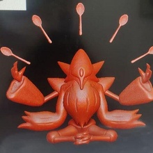 méga alakazam art Pokémon ouvert 3d print model - Mito3D