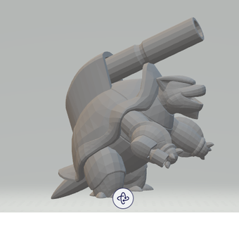 mega blastoz pokemon siğil sincap 3d print model - Mito3D