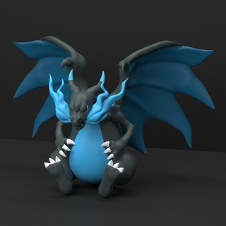 mega charizard Pokemon dragon pok lun anime uomo pipistrello giocattolo flessibile triste eevee guerra stelle yoda Drago 3d print model - Mito3D