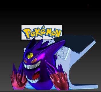 Mega Gengar Unterstützung Steuerung Profi Schalter Nintendo Spiele Spieler Zubehör Pokémon 3d print model - Mito3D