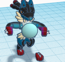 mega lucario lucarius pok mon 3D print model - Mito3D