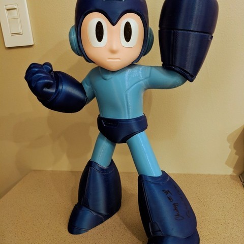 mega man ogni colore separata stl gadget grande megaman retrò video giochi super smash bros 3D print model - Mito3D