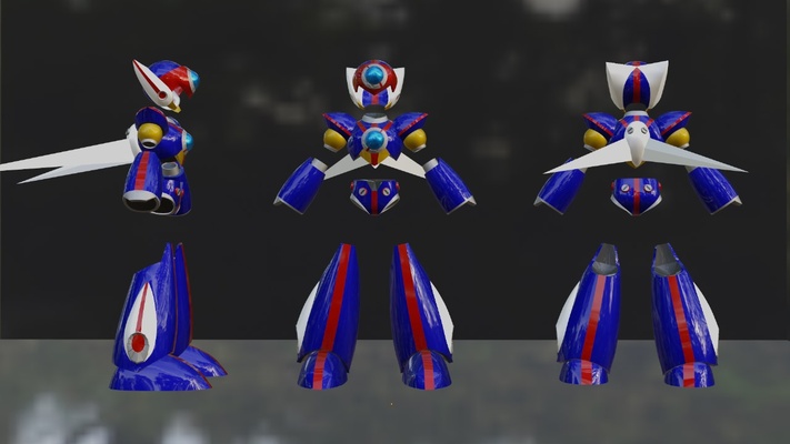 méga homme plonger axl mode mégaman rockman séries télévisées jeu cosplay capcom enfance nostalgie 3d print model - Mito3D