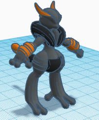 mega mewtwo x sombra empujar Lun evolucionar evolución 3d print model - Mito3D