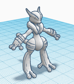 Mega mewtwo pok mon entwickeln Evolution 3d print model - Mito3D