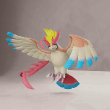 mega pidgeot ventilador Arte pokemon figurilla 3d impresión modelo juego juguete figura nintendo empujar Lun arte fan evolución 3d print model - Mito3D