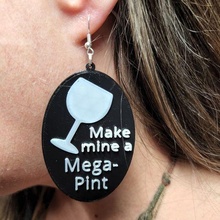 mega pint earrings 3d print model - Mito3D