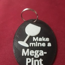 mega pint keychain 3d print model - Mito3D