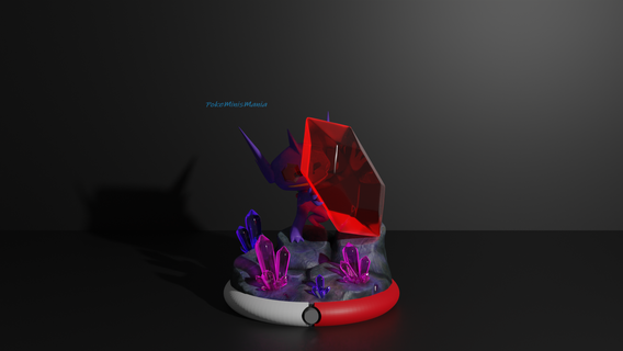 mega sableye pokemon 3d impresión modelo fantasma oscuro bromista broma Víspera Santos miedo rubí cristal pokedex pokebola Pikachu eevee ceniza maullar 3d print model - Mito3D