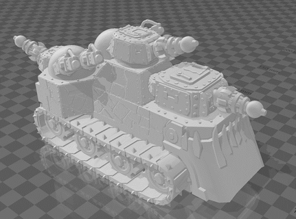 mega tank warhammer grot 40k orks 3d print model - Mito3D