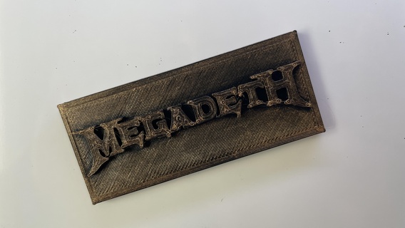 megadeth fridge magnet band logo 3d print model - Mito3D