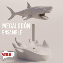Megalodon Modell Versammlung 3d print model - Mito3D