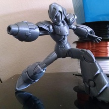 megaman x que plantea la estatuilla juego figura de acción capcom carácter megamanx el robot disparo juguete personaje videojuegos accesorios 3d print model - Mito3D