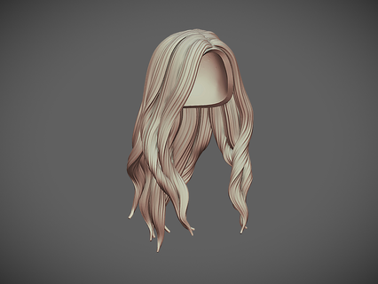megan cheveux 3d impression 3dprinting coiffeur character model Coupe coiffure 3dprintable printing personnage conception personnages 3d print model - Mito3D