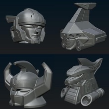 megazord capacetes vários sentai powerrangers power rangers 3d print model - Mito3D