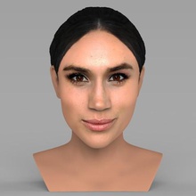 meghan markle bust ready full color 3d printing gadget brexit united kingdom london buckingham kate middleton william harry charles prince queen elizabeth 3d print model - Mito3D
