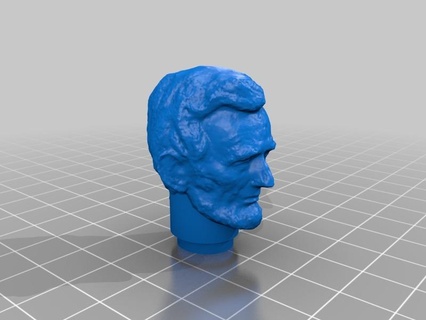 mego boyut Abraham Lincoln baş star yürüyüş insanlar 3d print model - Mito3D