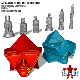 mekaneck têtes cou motu origines motuo maîtres l'univers Douane figurines rbl3d heman doux 200x rétro long 3d print model - Mito3D