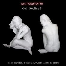 mel recline4 pose a arte 3dscan bodyscan threeform sorrir figurine p0se 3d print model - Mito3D