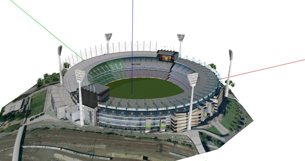 Melbourne Kricket Boden Stadion 3d print model - Mito3D
