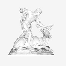meleager killing deer louvre paris art le muse du museum france 3d print model - Mito3D