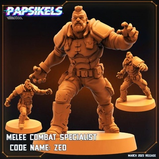 corpo combate especialista código zed lutador humano rua scifi cyberpunk marinho colonial grapler zangief 3d print model - Mito3D