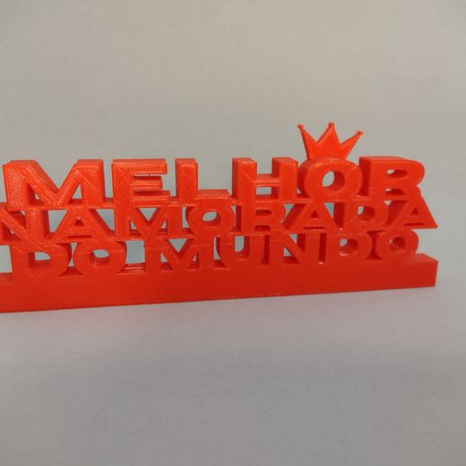 melhor namorada mundo namorados 3D print model - Mito3D