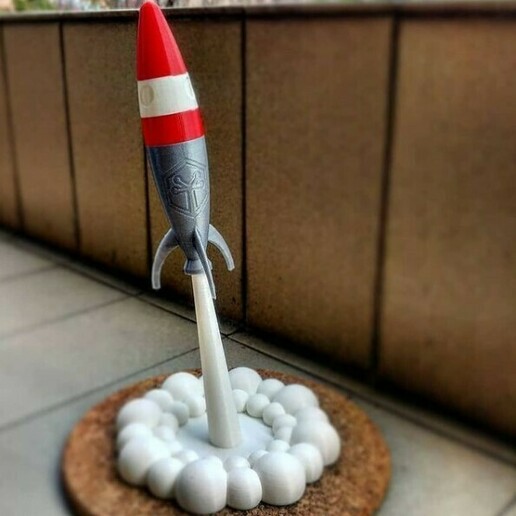 mellocarlo cohete nubes juguete exagón infinito volador fuego fumar 3D print model - Mito3D