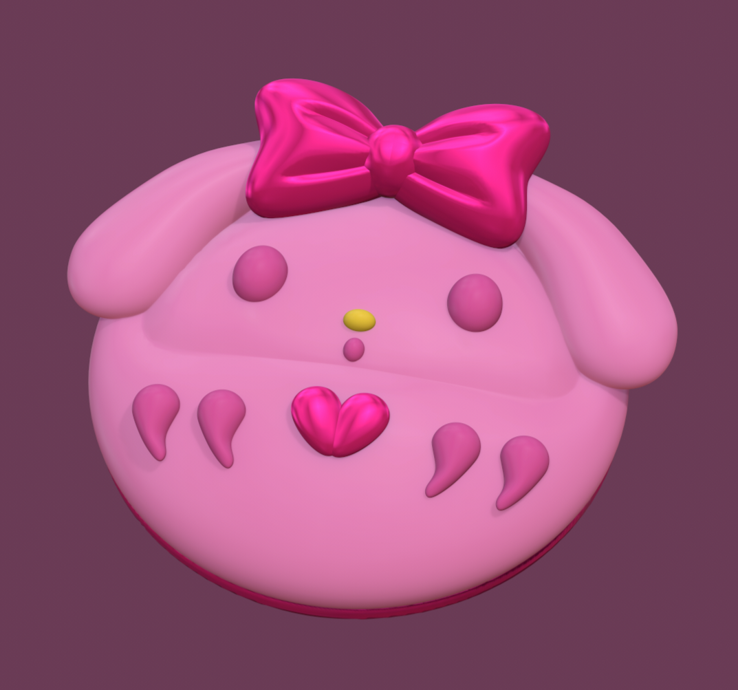 melody ball popsocket sanrio pop kawaii cute pink japan love bunny deco diy lolita heart 3D print model - Mito3D