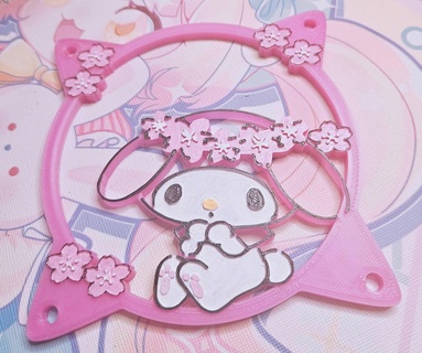 melodia sakura fan griglia FanGrill mia sanrio carina kawaii lolita rosa fiore ciliegio 3d print model - Mito3D