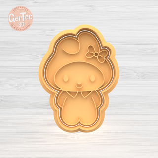 melody stamp cutter cookie kitty seal mass cookies cold porcelain ceramics 3d print model - Mito3D