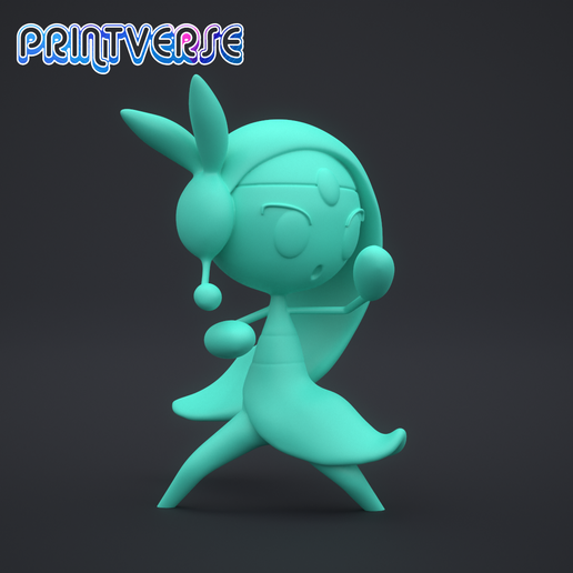 meloetta Pokémon açao figura 3D print model - Mito3D