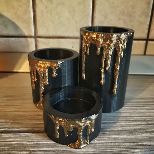 derretido vela suporte Chá leve candelabro castiçal casa Housedeco Decoração luz velas ficar pé decoração 3D print model - Mito3D