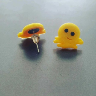 melted face emoji earrings Jewelry emoji emoticons earrings art collection whatsapp instagram social networks melted face face melted sun heat  3d print model - Mito3D