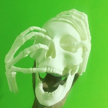 melting gold skull sculpt black sail season 4 art halloween decoration sculpture 3d print model - Mito3D