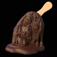 melting ice cream bar art funny fudge hot summer 3d print model - Mito3D
