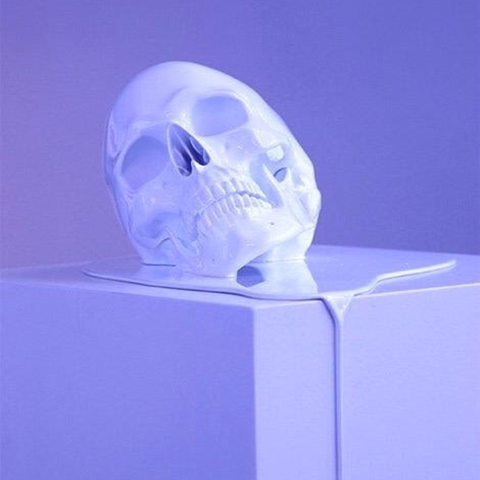 melting skull art 3D print model - Mito3D